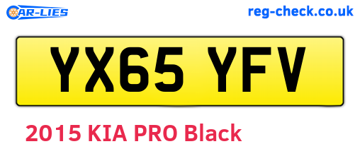 YX65YFV are the vehicle registration plates.