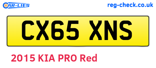 CX65XNS are the vehicle registration plates.
