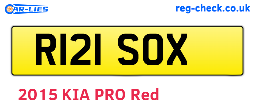 R121SOX are the vehicle registration plates.