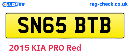 SN65BTB are the vehicle registration plates.