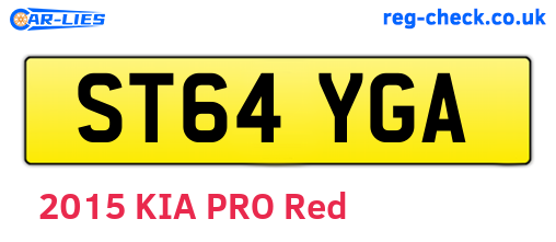 ST64YGA are the vehicle registration plates.