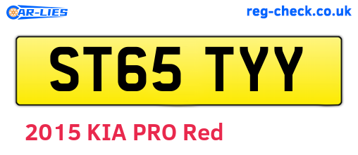 ST65TYY are the vehicle registration plates.