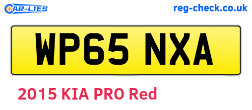 WP65NXA are the vehicle registration plates.