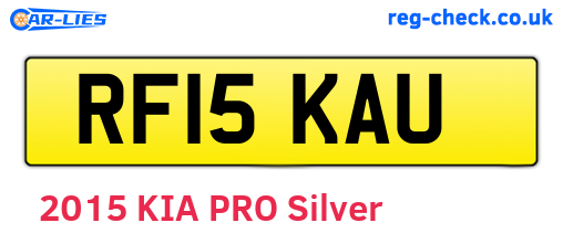 RF15KAU are the vehicle registration plates.