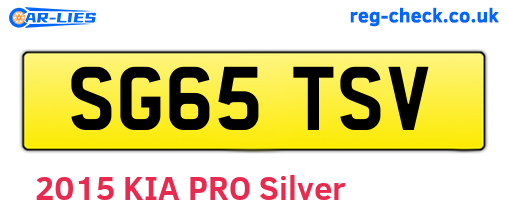 SG65TSV are the vehicle registration plates.