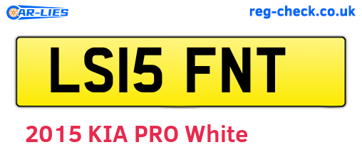 LS15FNT are the vehicle registration plates.