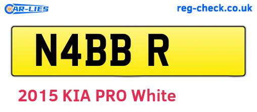 N4BBR are the vehicle registration plates.