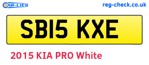 SB15KXE are the vehicle registration plates.