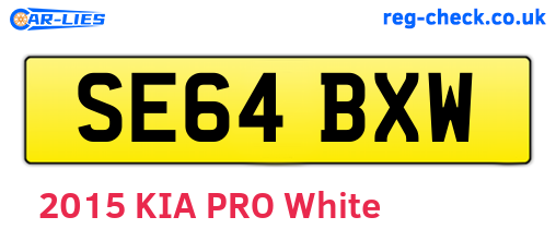 SE64BXW are the vehicle registration plates.