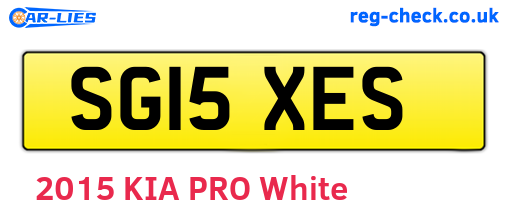 SG15XES are the vehicle registration plates.