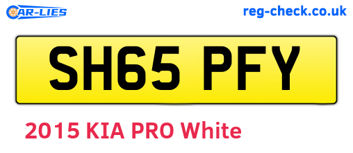 SH65PFY are the vehicle registration plates.
