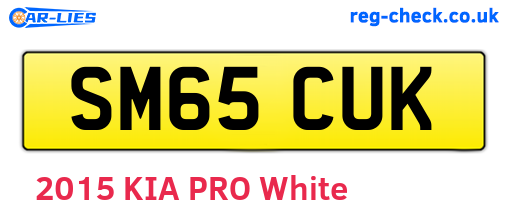 SM65CUK are the vehicle registration plates.