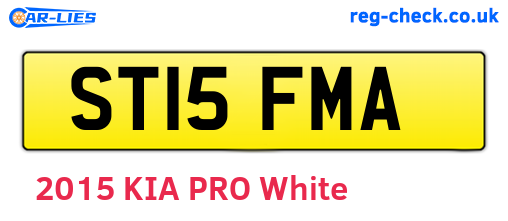 ST15FMA are the vehicle registration plates.