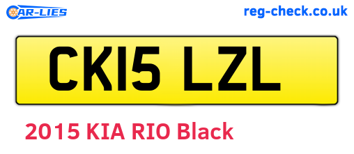CK15LZL are the vehicle registration plates.
