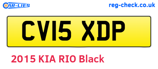 CV15XDP are the vehicle registration plates.