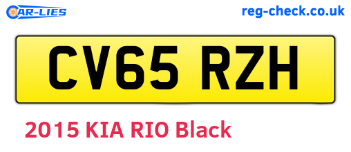 CV65RZH are the vehicle registration plates.