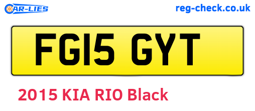 FG15GYT are the vehicle registration plates.