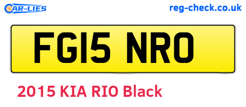 FG15NRO are the vehicle registration plates.