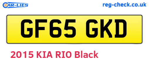 GF65GKD are the vehicle registration plates.
