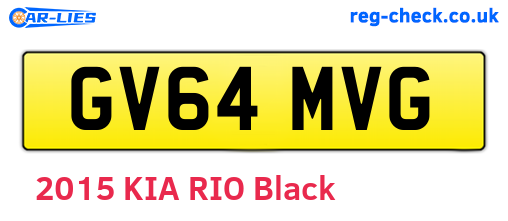 GV64MVG are the vehicle registration plates.