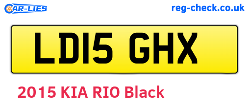 LD15GHX are the vehicle registration plates.