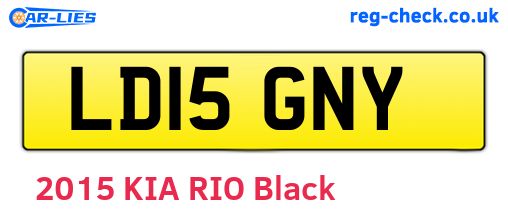 LD15GNY are the vehicle registration plates.