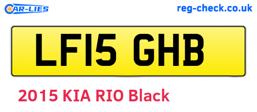 LF15GHB are the vehicle registration plates.
