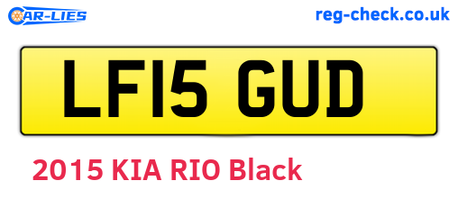 LF15GUD are the vehicle registration plates.