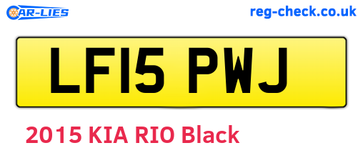LF15PWJ are the vehicle registration plates.