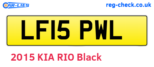 LF15PWL are the vehicle registration plates.