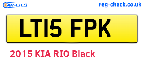 LT15FPK are the vehicle registration plates.