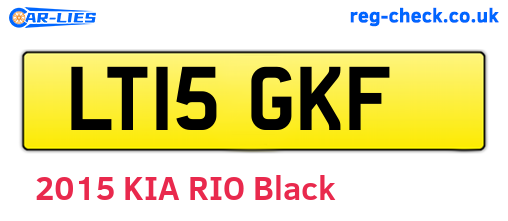 LT15GKF are the vehicle registration plates.