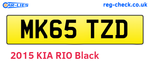 MK65TZD are the vehicle registration plates.