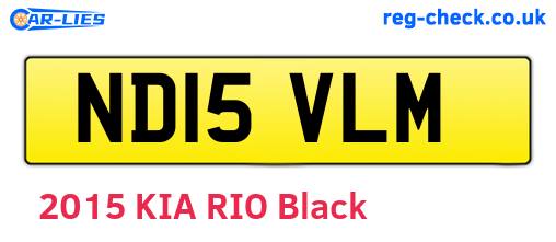 ND15VLM are the vehicle registration plates.