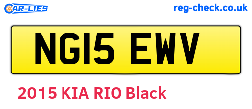 NG15EWV are the vehicle registration plates.