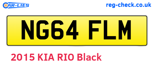 NG64FLM are the vehicle registration plates.