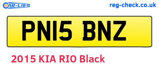 PN15BNZ are the vehicle registration plates.