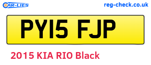 PY15FJP are the vehicle registration plates.