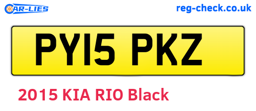 PY15PKZ are the vehicle registration plates.