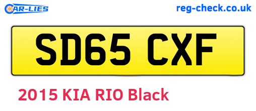 SD65CXF are the vehicle registration plates.