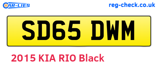 SD65DWM are the vehicle registration plates.