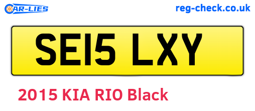 SE15LXY are the vehicle registration plates.