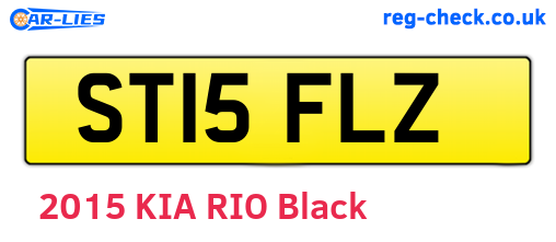 ST15FLZ are the vehicle registration plates.
