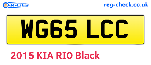 WG65LCC are the vehicle registration plates.