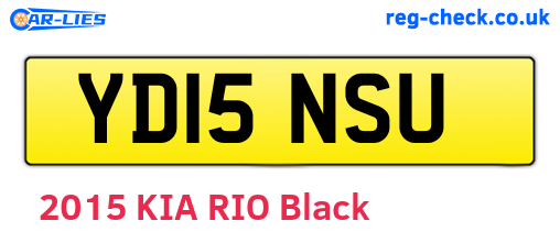 YD15NSU are the vehicle registration plates.