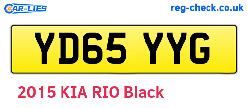 YD65YYG are the vehicle registration plates.