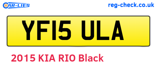 YF15ULA are the vehicle registration plates.