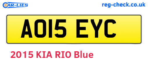 AO15EYC are the vehicle registration plates.