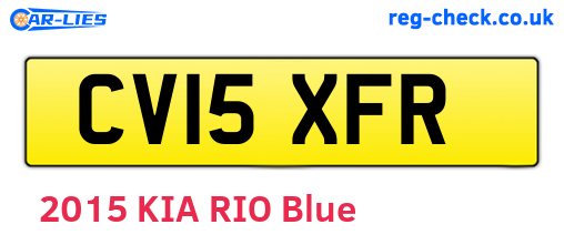 CV15XFR are the vehicle registration plates.