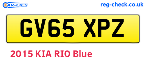 GV65XPZ are the vehicle registration plates.